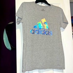 Adidas holographic logo tee